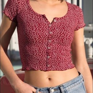 brandy melville zelly ruffle top